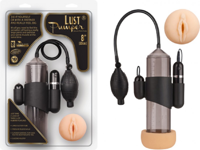 Lust Pumper 8" Vibrating Pump W/ Gauge