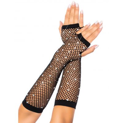 Leg Avenue Rhinestone Fishnet Arm Warmers