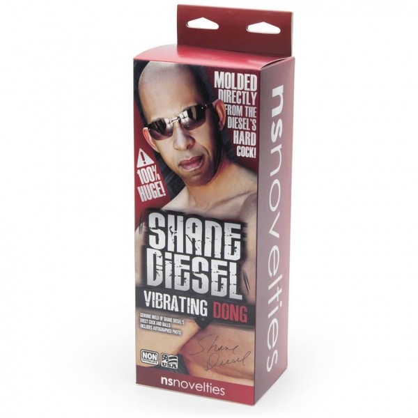 Shane Diesel Vibrating Realistic Suction Cup Dildo with Balls 10 Inch
