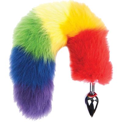 Rainbow Foxy Tail Butt Plug