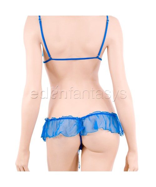 Turquoise bralette with skirtini