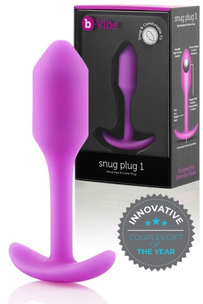 B-Vibe Weighted Silicone 3.4" Snug Butt Plug 1 (55g)
