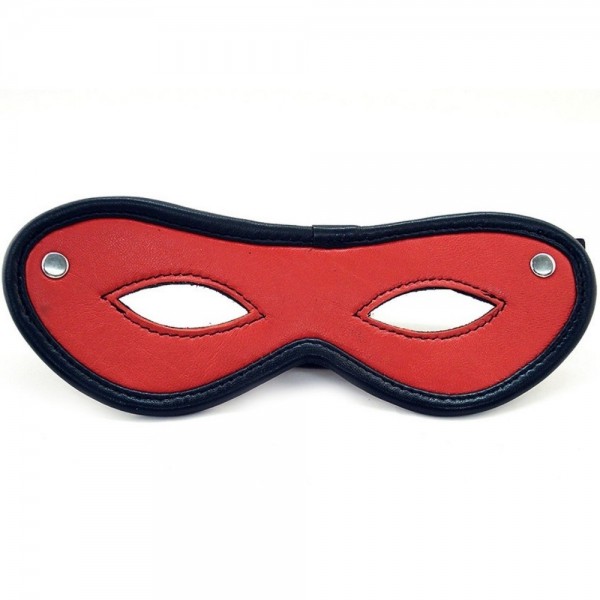 Harmony Red Leather Open Eye Mask