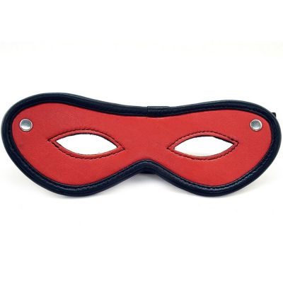 Harmony Red Leather Open Eye Mask
