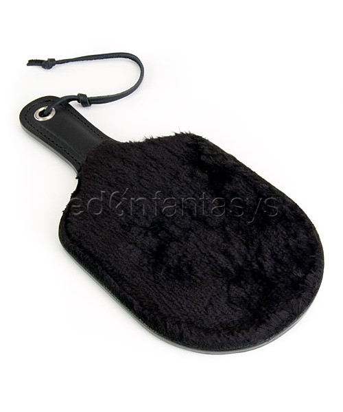 Leather paddle with fleece
