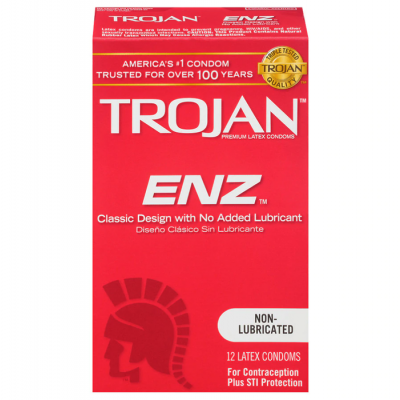 Trojan ENZ Non Lubricated Latex Condoms 12 Pack