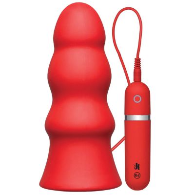 Kink Vibrating Silicone Butt Plug Rippled 7 5