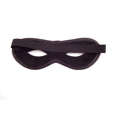 Harmony Black Leather Open Eye Mask