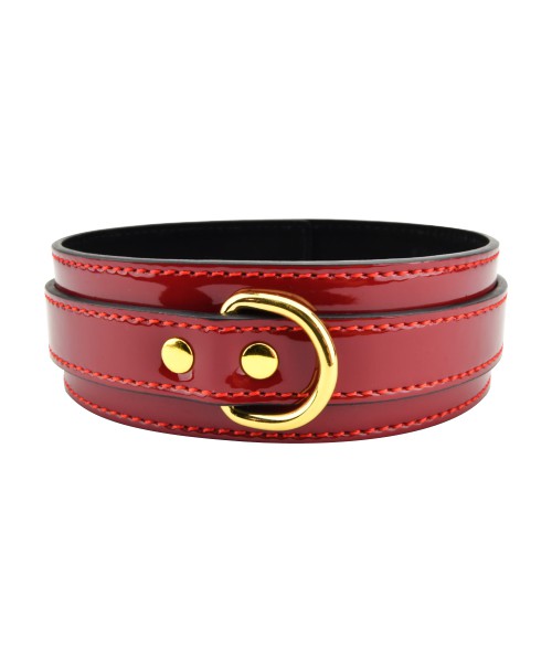 Bound to Please Red Bondage Collar