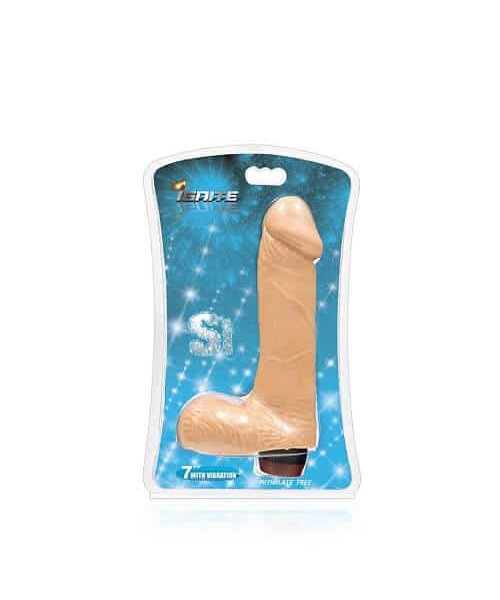 SI Novelties Vibrating 7 Inch Cock w/Balls