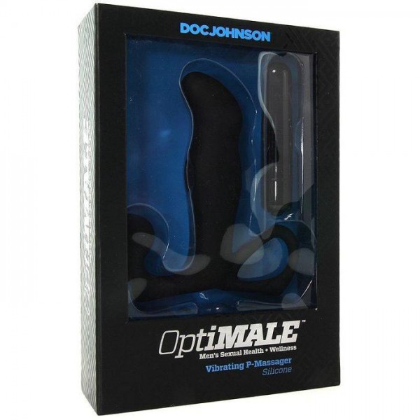 Optimale Vibrating Silicone P-Spot Massager (Black) — image 4 of 5