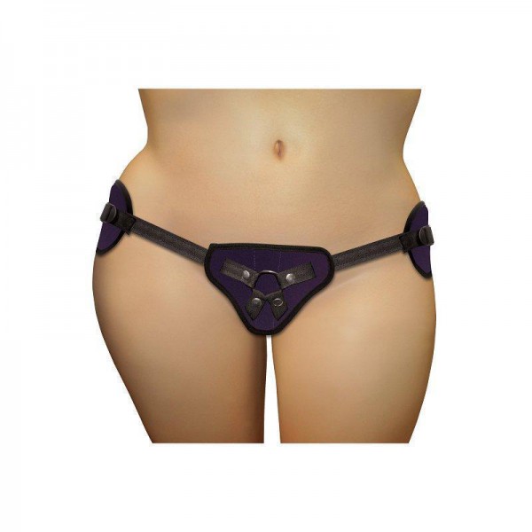 Plus size beginner’s purple strap-on