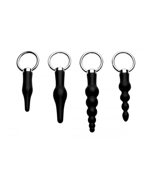 Master Series 4 Piece Silicone Anal Ringed Rimmer Set