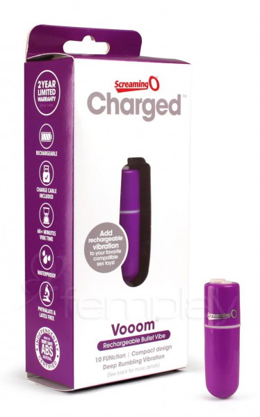 Charged - Vooom Rechargeable Bullet Vibe by Screaming O (Purple)