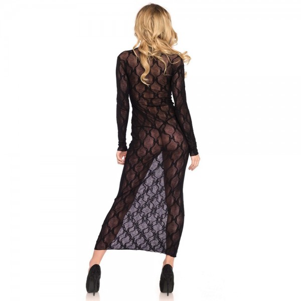 Leg Avenue Bow Lace Long Sleeved Long Dress — image 3 of 3