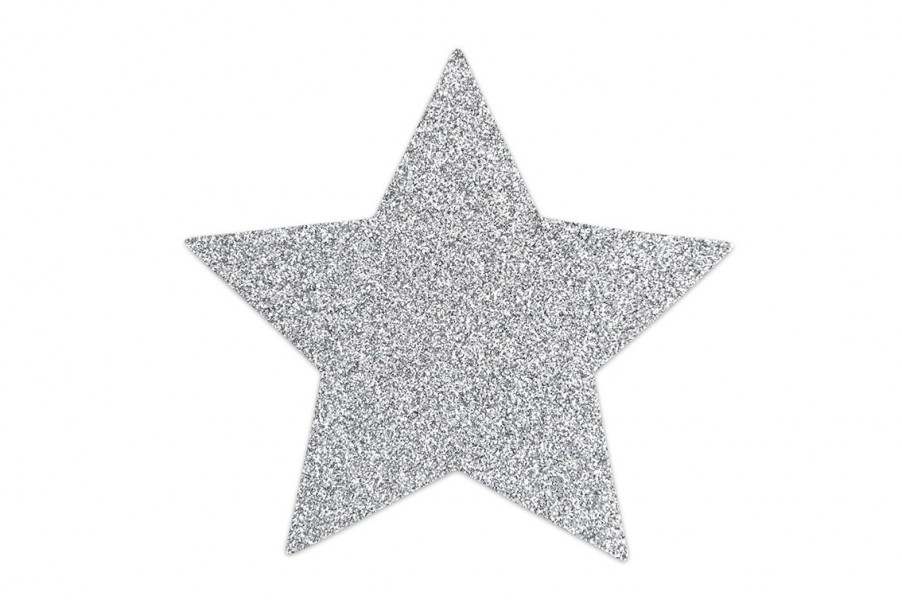 Bijoux Indiscrets Flash Star Silver Nipple Covers