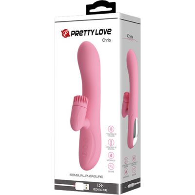 Pretty Love Rechargeable Chris 7 Function Vibrator Light Pink