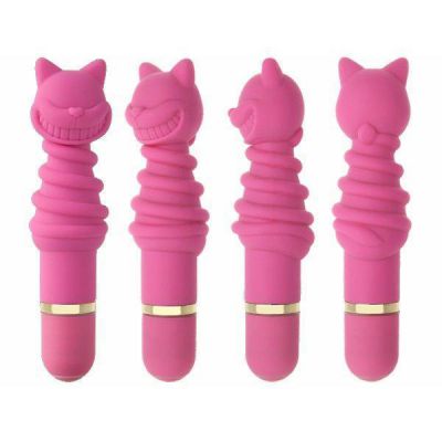 Wonderland The Kinky Kat Silicone Massager Waterproof Pink