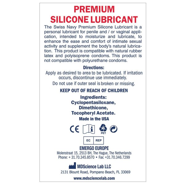 Swiss Navy Lube Silicone