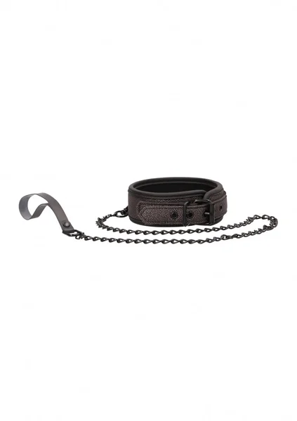 Ouch - Elegant Collar with Leash - Titanium Grey — image 9 of 10