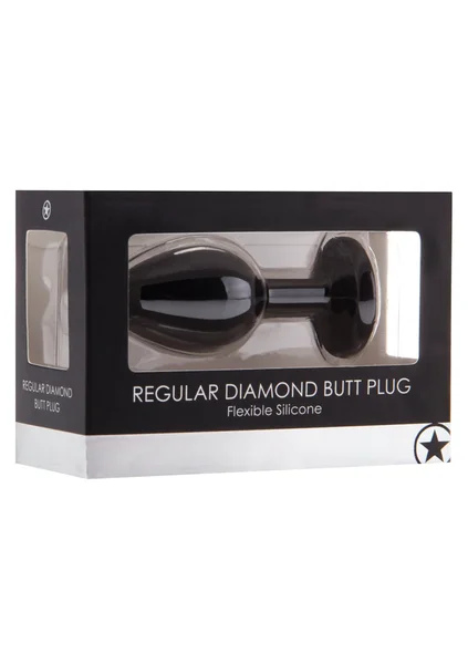 Regular Diamond Butt Plug - Black — image 20 of 20