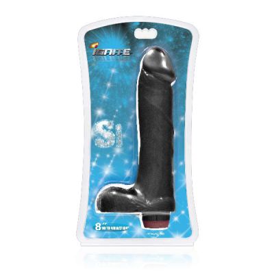 Cock w Balls w Vibration 8in Black