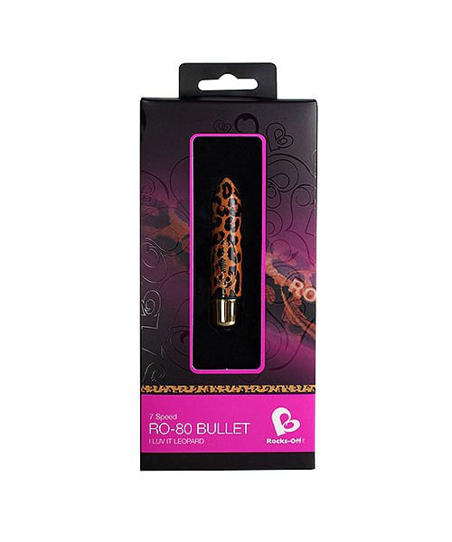 Rocks Off RO 80mm I Luv It Leopard Bullet