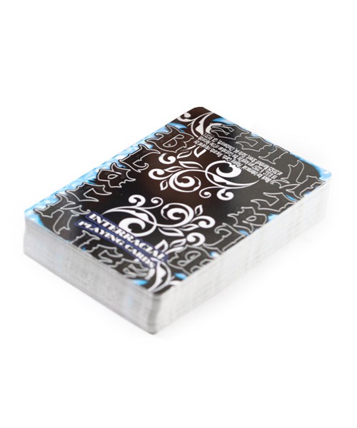 Black ice interracial playing cards