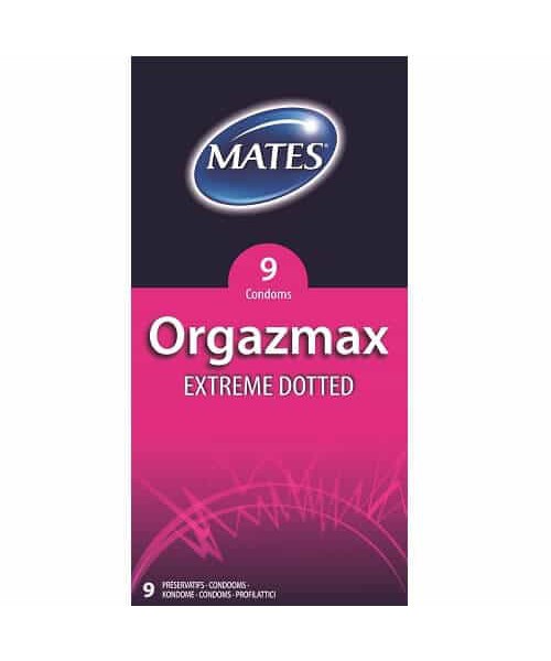 Mates Orgazmax Extreme Dotted Condoms 9 Pack