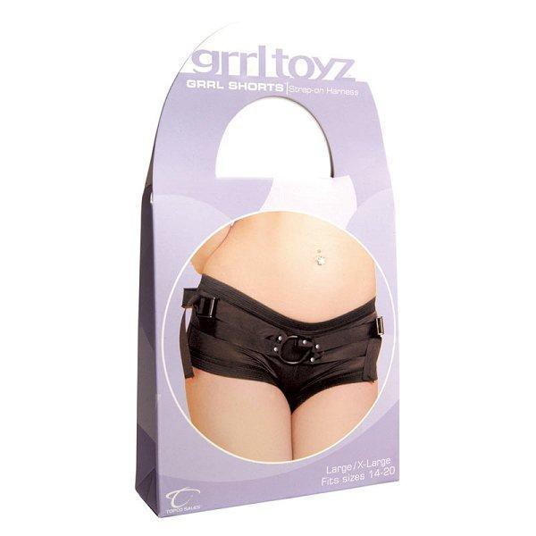 Grrl shorts strap-on harness