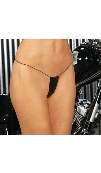 Leather Micro Thong (OS) — image 2 of 2