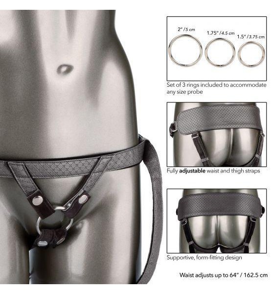 Ultra-Soft Strap-On Set - Crotchless Harness and Dual Stimulating G-Probe!