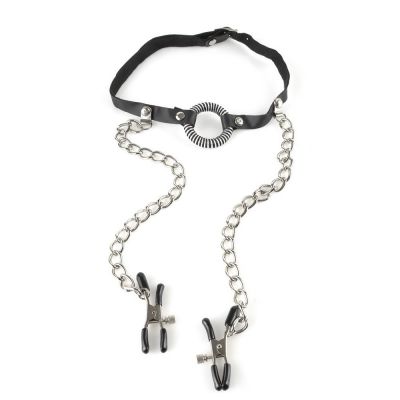Fetish Fantasy O Ring Gag Nipple Clamps