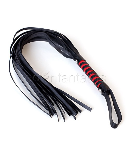 Sex and Mischief red and black stripe flogger — image 3 of 4