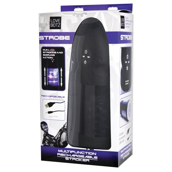 LoveBotz Strobe Multi Function Rechargeable Male Stroker