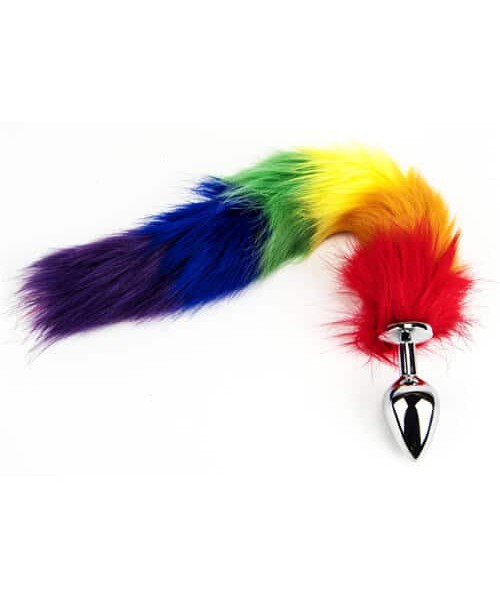 Furry Fantasy Rainbow Tail Butt Plug — image 6 of 7