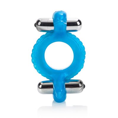California Exotic Double Dolphin Vibrating Cock Ring with Removable Bullets