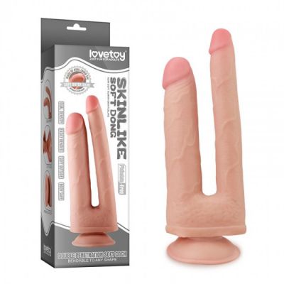 Lovetoy Double Penetration Soft Skin Dong