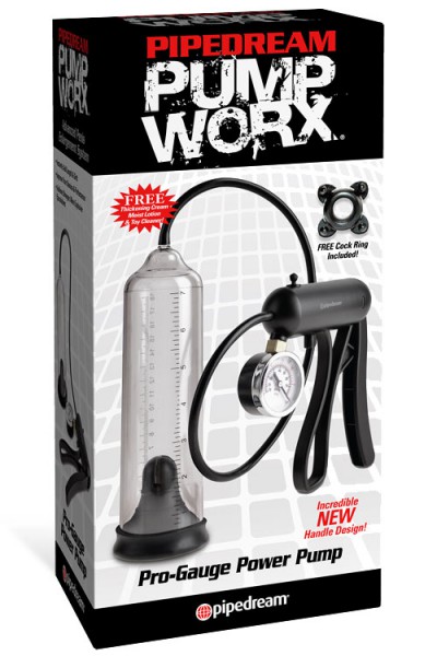 Pipedream 8.5" Penis Pump with Pressure Gauge