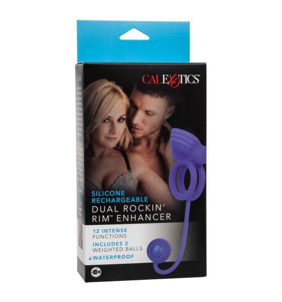 Vibrating Dual Stimulation Rim Enhancer - Weighted Silicone Cock Ring — image 9 of 9
