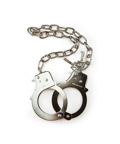 Metal handcuffs with chain — image 3 of 3