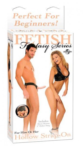 Fetish Fantasy - Hollow Strap On for Him or Her (Flesh)