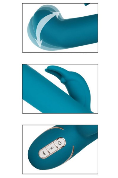 California Exotic 8.5" USB-Rechargeable Rocking Jack Rabbit Vibrator