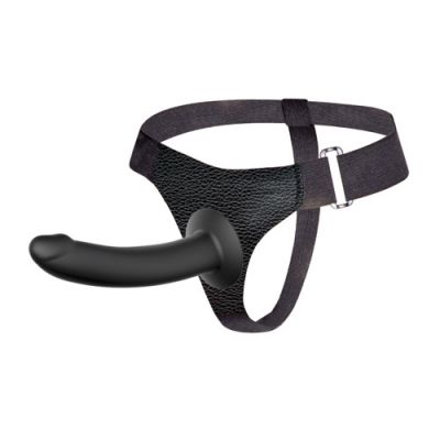Geraldine harness with silicone dildo