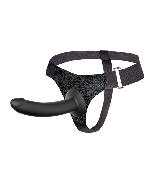 Geraldine harness with silicone dildo