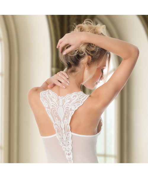Bridal babydoll with embroidery
