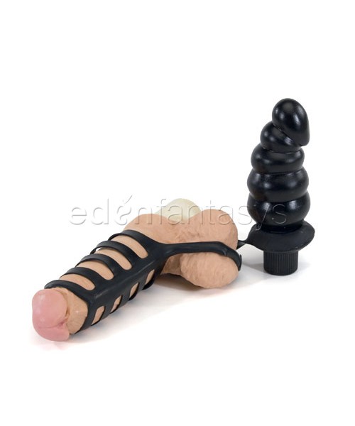 Anal invader with cock cage