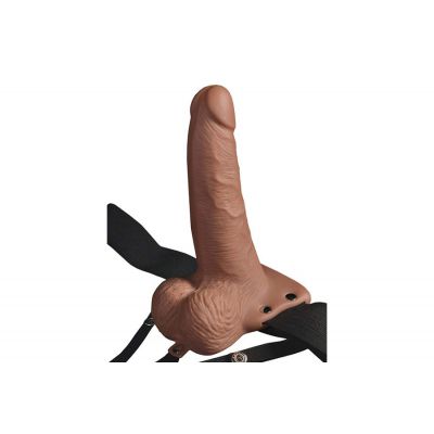 Fetish Fantasy 6 in Hollow Rechargeable Strap On with Balls