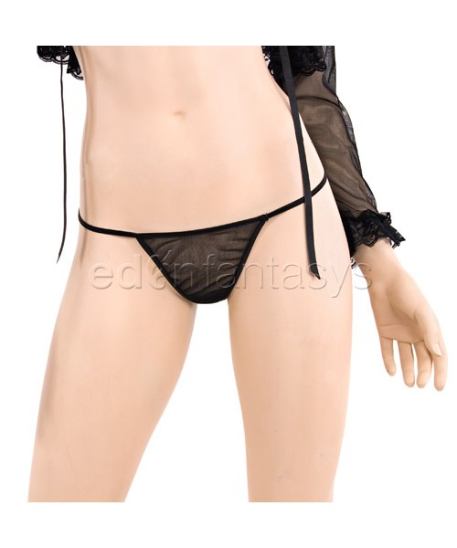 Mini jacket with bra and g-string