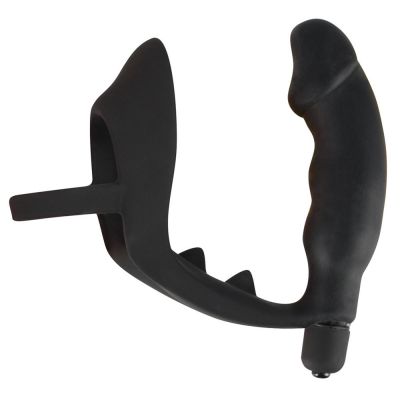 Black Velvets Cock Ring And Vibrating Anal Plug 1 x AA